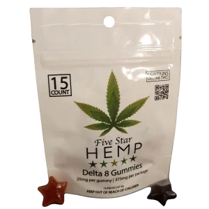 25mg Delta 8 Gummy 15 ct Bag